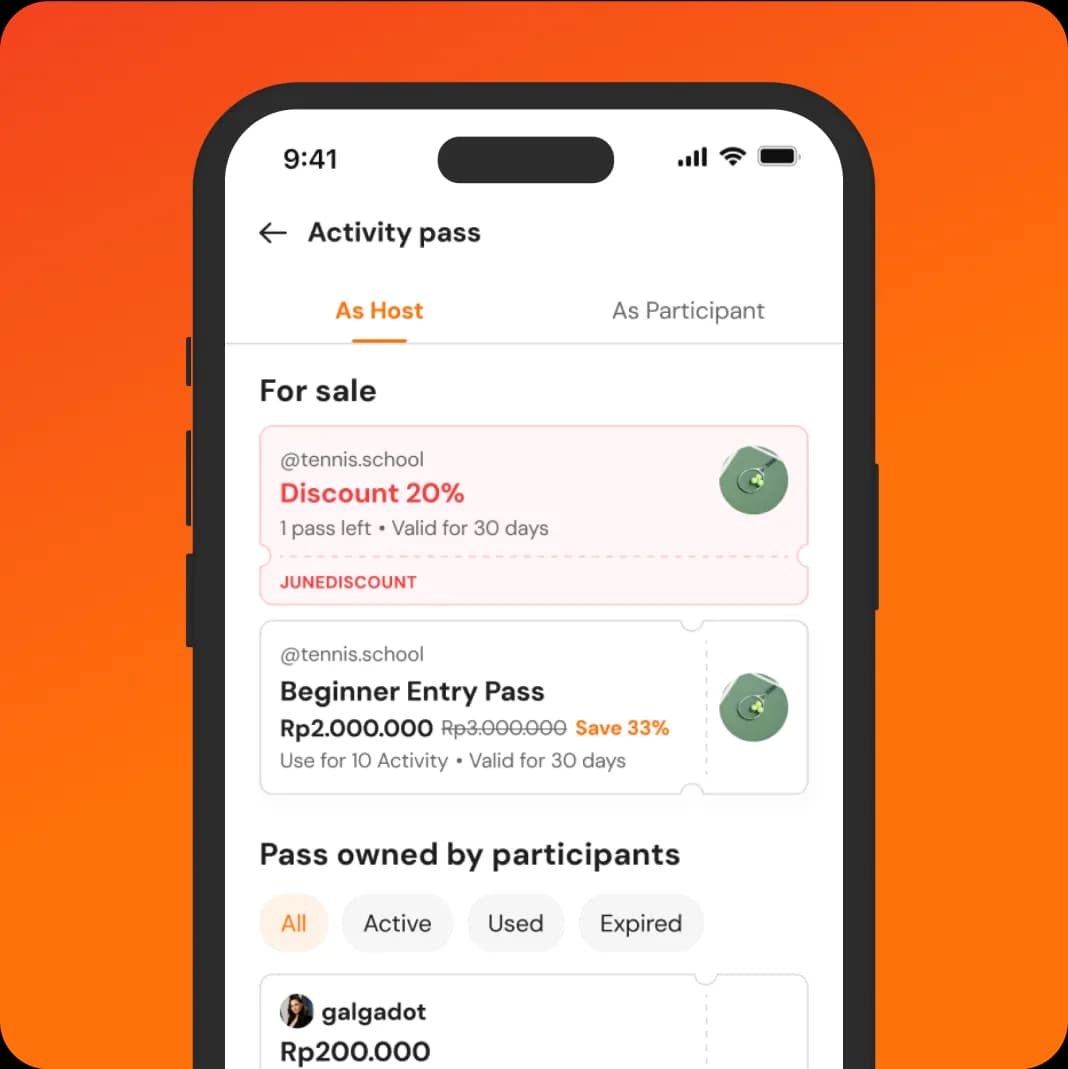 Illustration for Membership feature - Raih lebih banyak peserta dengan promo dan pass peserta