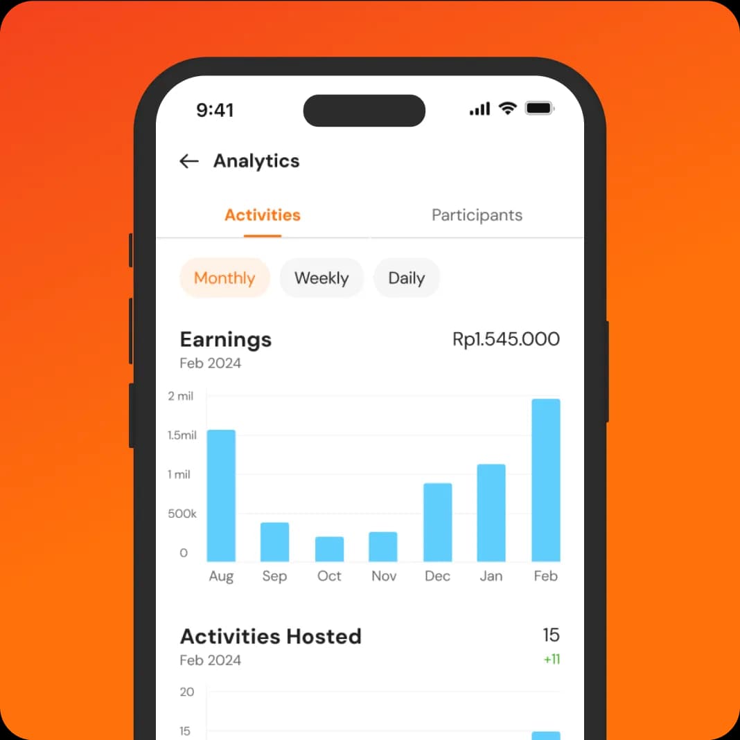 Illustration for Analytics feature - Data yang terkonsolidasi dan mudah dibaca